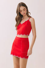 Load image into Gallery viewer, Red Scallop Trim Set