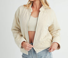 Load image into Gallery viewer, Bone Quilted Zip Up Jacket