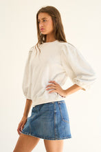 Load image into Gallery viewer, Light Heather Grey Puff Slv Soft Top