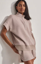 Load image into Gallery viewer, Varley Taupe Marl Ritchie Short Sleeve Sweat Top