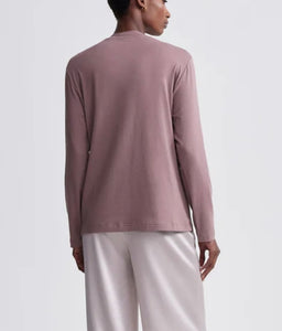 Varley Deep Taupe Leah Long Sleeve Top