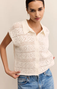 Z Supply White Kinsley Sweater Top