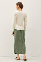 Load image into Gallery viewer, Oatmeal Modal Ribbed LS Henley Top