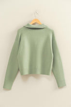 Load image into Gallery viewer, Sage Green Half Zip Pullover