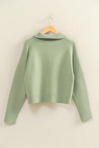 Sage Green Half Zip Pullover