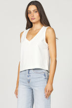 Load image into Gallery viewer, DJD White Jolie V-Neck Tank Top