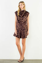 Load image into Gallery viewer, Brown Silk Leopard Print Dress (THML)