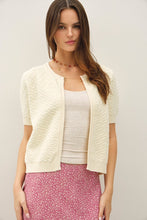 Load image into Gallery viewer, Cream SS Knit Open Cardigan