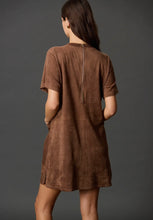 Load image into Gallery viewer, Chocolate Suede Front Pocket Dress