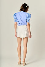 Load image into Gallery viewer, Powder Blue Mixed Media Top