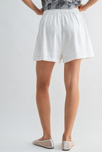 Load image into Gallery viewer, Ivory Soft Button Pleat Shorts