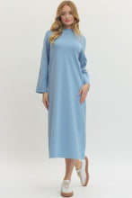 Load image into Gallery viewer, Pretty Blue LS Maxi Sweater Dress