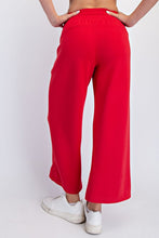 Load image into Gallery viewer, Red/Cream Piping Polo Top w/ Pants Set