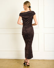 Load image into Gallery viewer, Dark Brown Velvet Maxi Dress