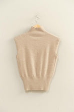 Load image into Gallery viewer, Taupe High Neck Slvls Knit Top