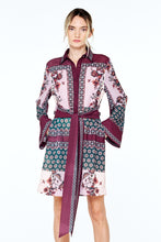 Load image into Gallery viewer, Maroon/Green Multi Print Engineer Belted Dress