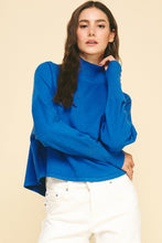 Load image into Gallery viewer, Button Detail LS Knit Sweater Blue