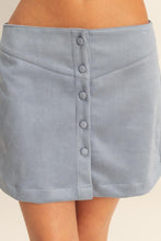 Load image into Gallery viewer, Denim Blue Suede Mini Skirt