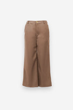 Load image into Gallery viewer, Taupe Vegan Leather Culotte Pants