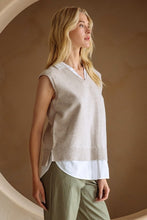 Load image into Gallery viewer, Beige/Cream Shirt Vest