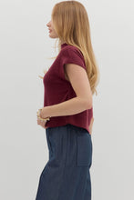 Load image into Gallery viewer, Knit Mock Neck SS Top