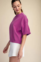 Load image into Gallery viewer, Relaxed SS Sweater Magenta