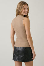 Load image into Gallery viewer, Tan Slvls Turtleneck Knit Top