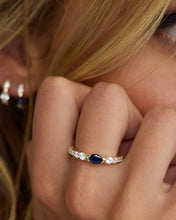 Load image into Gallery viewer, Melinda Maria She’s So Extra Ring-Gold/Blue Sapphire (Maven Collection)