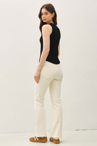 Black Fitted Ribbed Tank Top