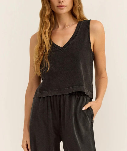 Z Supply Black Sloane V-Neck Tank Top