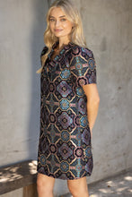 Load image into Gallery viewer, Multi V-Neck Mandala Jaquard Dress