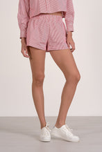 Load image into Gallery viewer, Red Striped Cropped Button Down w/ Shorts Set
