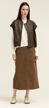 Load image into Gallery viewer, Bark Brown Leather Zip Up Vest