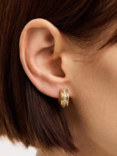 Load image into Gallery viewer, Ana Luisa Huggie Earrings- Asher Triple