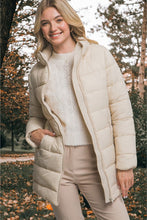 Load image into Gallery viewer, Cream Puffer Long Jacket