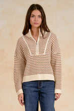 Load image into Gallery viewer, Natural 1/4 Zip Sweater