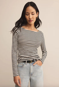 Z Supply Black Pristine Striped Tee