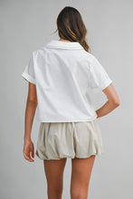 Load image into Gallery viewer, Lt. Olive Embroidery Bubble Mini Skirt
