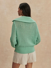 Load image into Gallery viewer, Varley Eloise Full Zip Knit- Dusty Jade Green