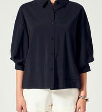 Load image into Gallery viewer, Black Balloon Sleeve SS Blouse