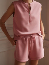 Load image into Gallery viewer, Varley Simmons Half Zip Tank- Brandy Rose