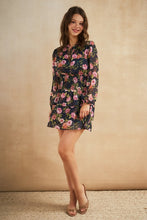Load image into Gallery viewer, Navy Floral Smocking Dress