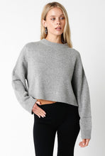 Load image into Gallery viewer, Crew Neck Knit Basic Sweater Grey