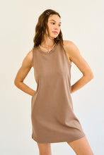 Load image into Gallery viewer, Mocha Brown Open Back Relaxed Fit Dress