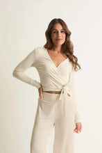 Load image into Gallery viewer, Oatmeal Studio Wrap Top