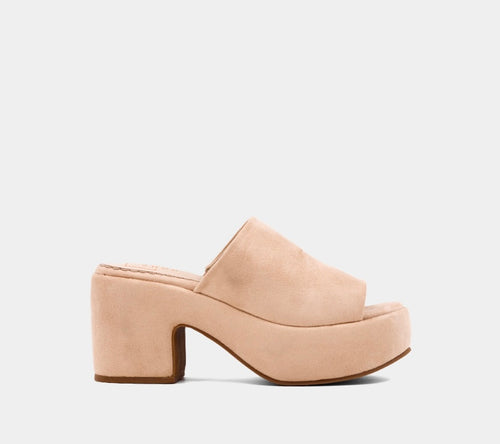 Beige Suede Gypsy Heel