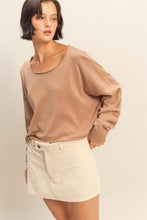 Load image into Gallery viewer, Dk. Taupe Cropped Sweater Top
