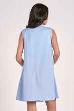 Load image into Gallery viewer, Light Blue Slvls Button Collared Dress