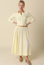 Load image into Gallery viewer, Butter Yellow Gathered Maxi Skirt