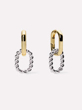 Load image into Gallery viewer, Ana Luisa Double Hoop Earrings- Ash Double Two Tone